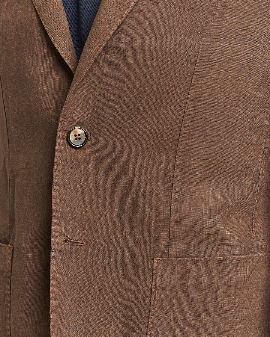 Heren | Blazers | L.B.M. 1911 | Jack Regular Fit Linen Blazer Brown