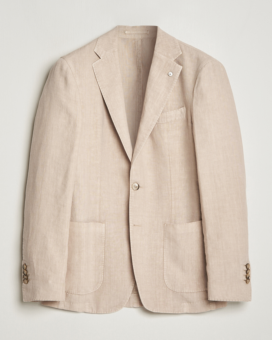Homme | Blazers | L.B.M. 1911 | Jack Regular Fit Linen Blazer Sand