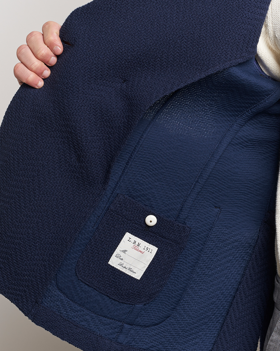 Homme | Blazers | L.B.M. 1911 | Double Breasted Jersey Punto Blazer Navy