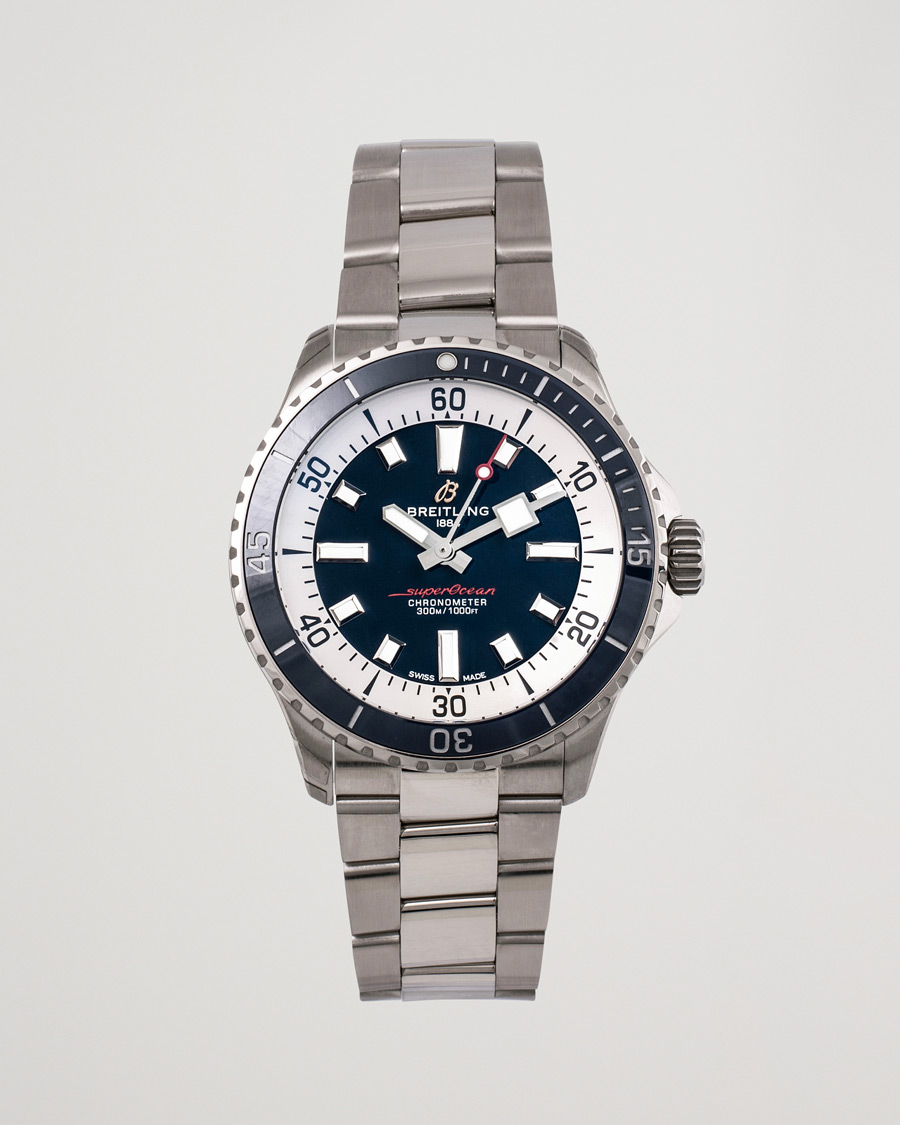 Heren | Breitling Pre-Owned Superocean 42 A17375 Silver | Breitling Pre-Owned | Superocean 42 A17375 Silver