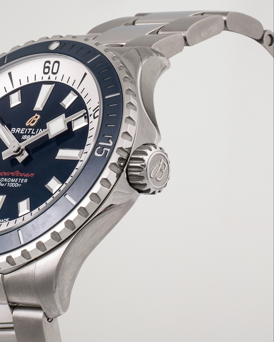 Heren | Breitling Pre-Owned Superocean 42 A17375 Silver | Breitling Pre-Owned | Superocean 42 A17375 Silver