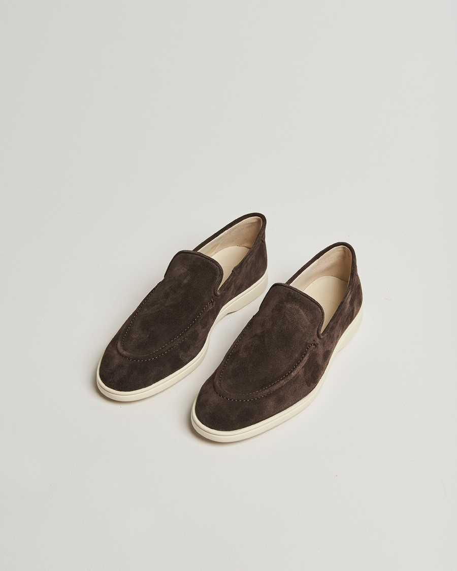 Homme | Baskets | CQP | Debonair Suede Loafers Chocolate