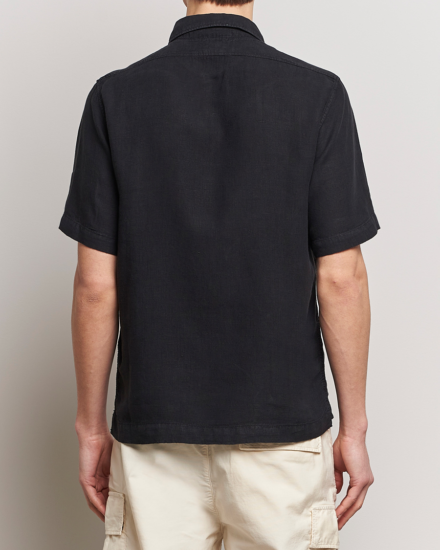 Heren | Overhemden | C.P. Company | Short Sleeve Linen Shirt Black