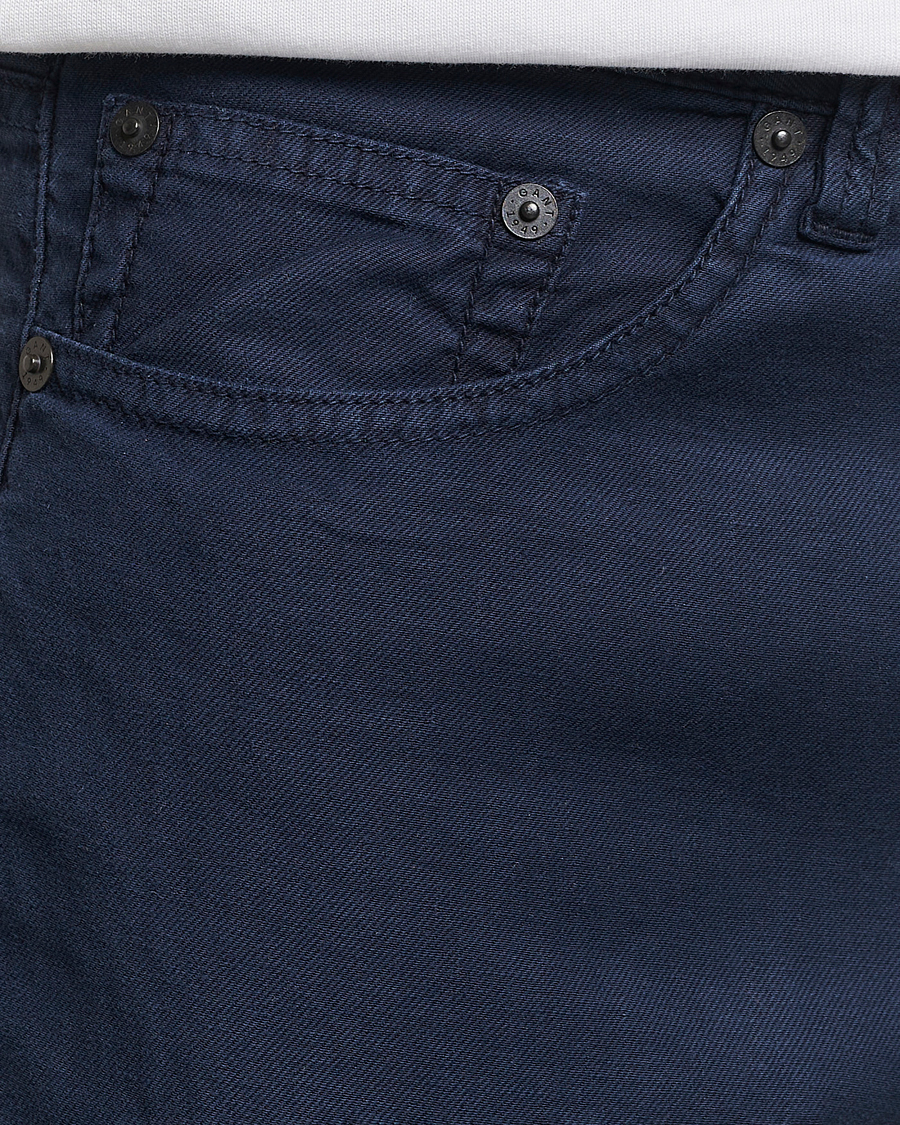 Heren | Broeken | GANT | Cotton/Linen 5-Pocket Trousers Marine