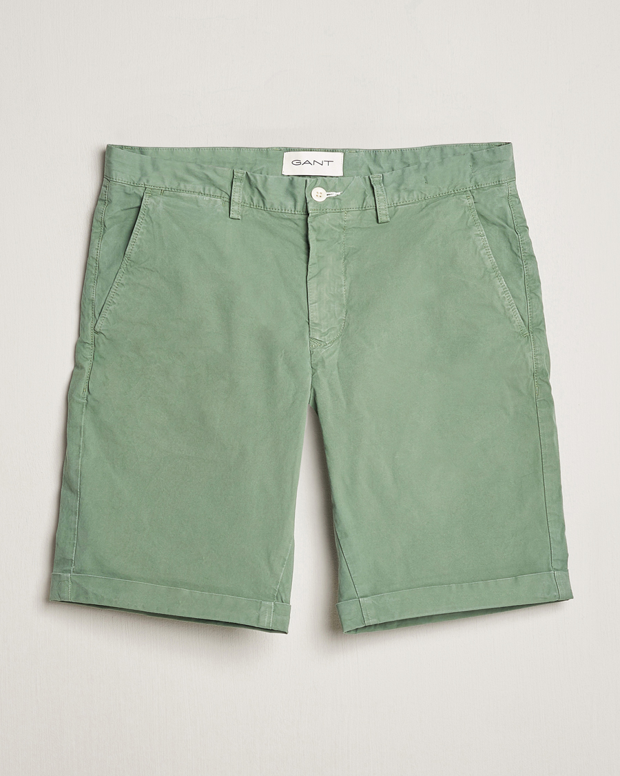 Heren | Korte broek | GANT | Regular Sunbleached Shorts Kalamata Green