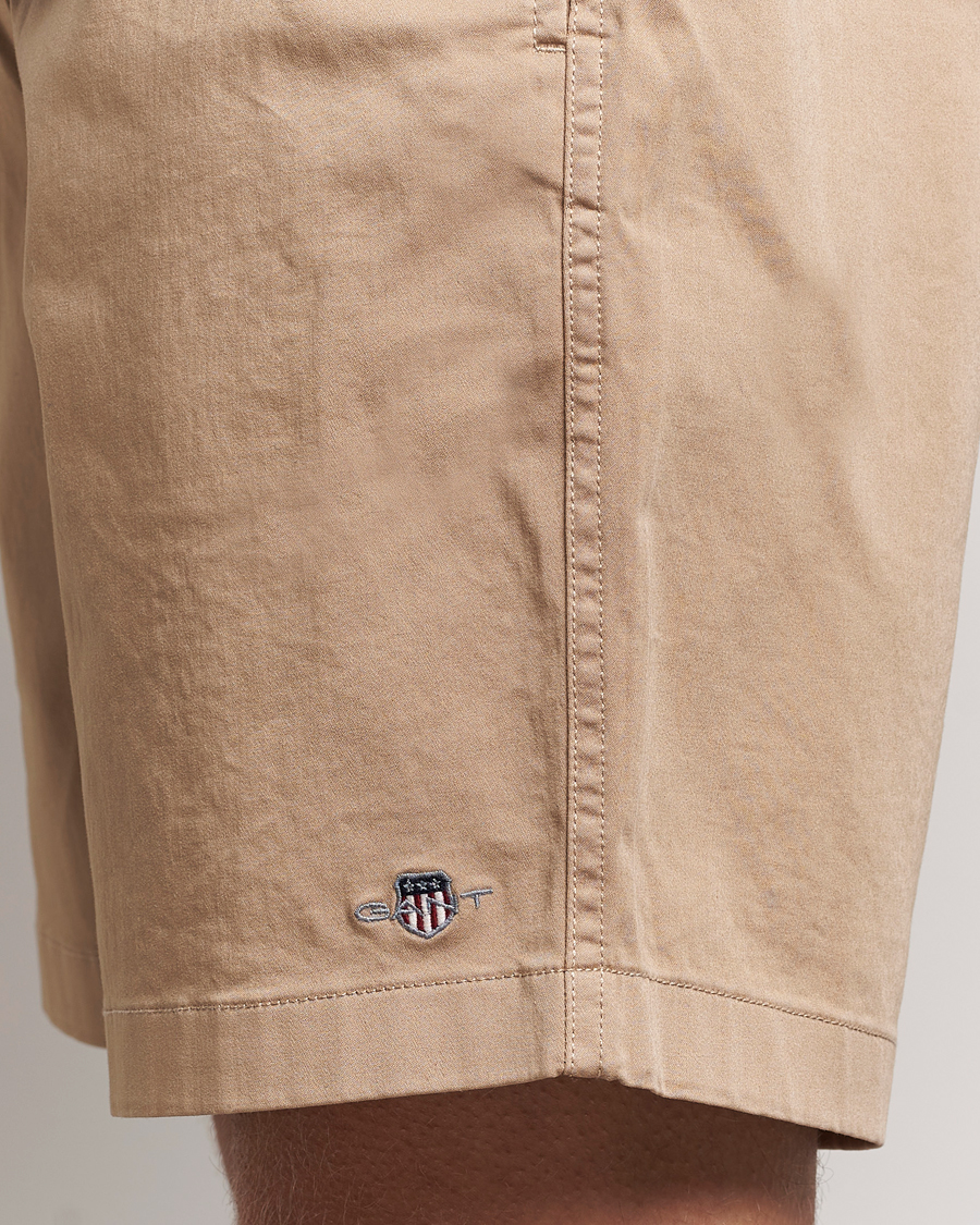 Heren | Korte broek | GANT | Drawstring Logo Shorts Dark Khaki