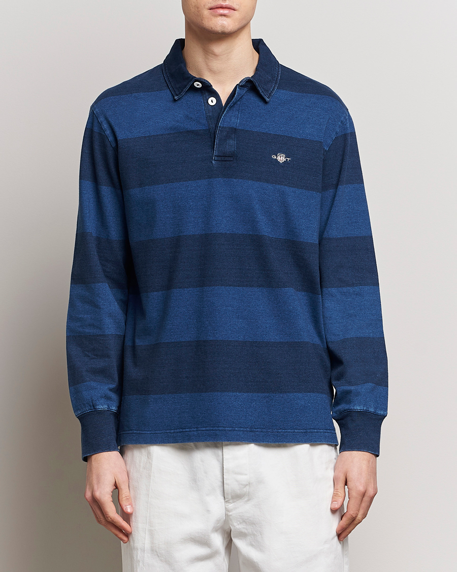 Homme | Pulls Et Tricots | Gant | Barstriped Rugger Navy/Indigo