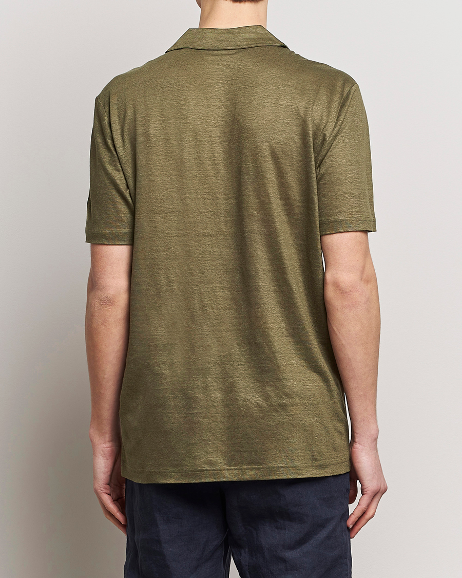 Homme | Polos | GANT | Linen Polo Juniper Green