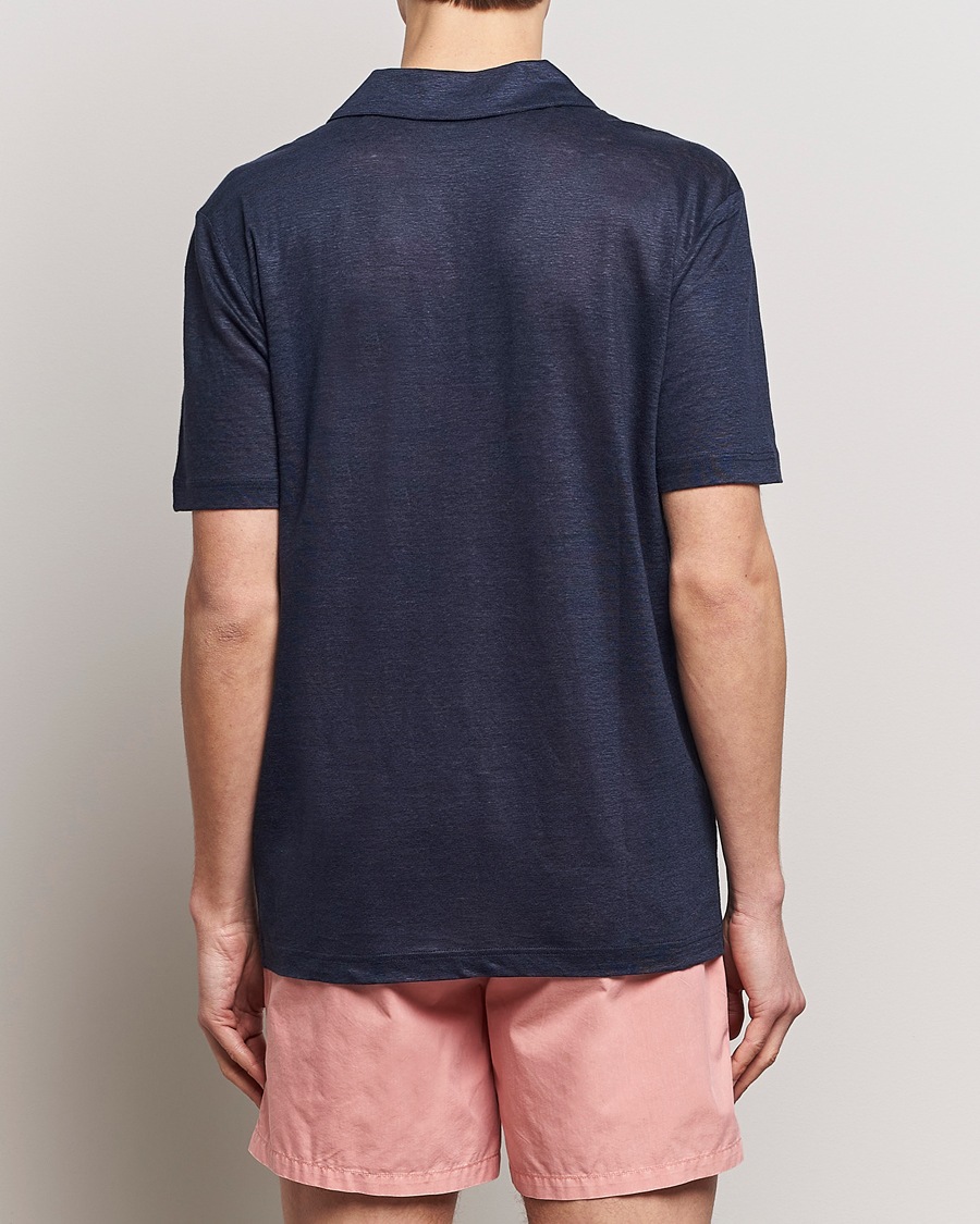 Homme | Polos | GANT | Linen Polo Evening Blue