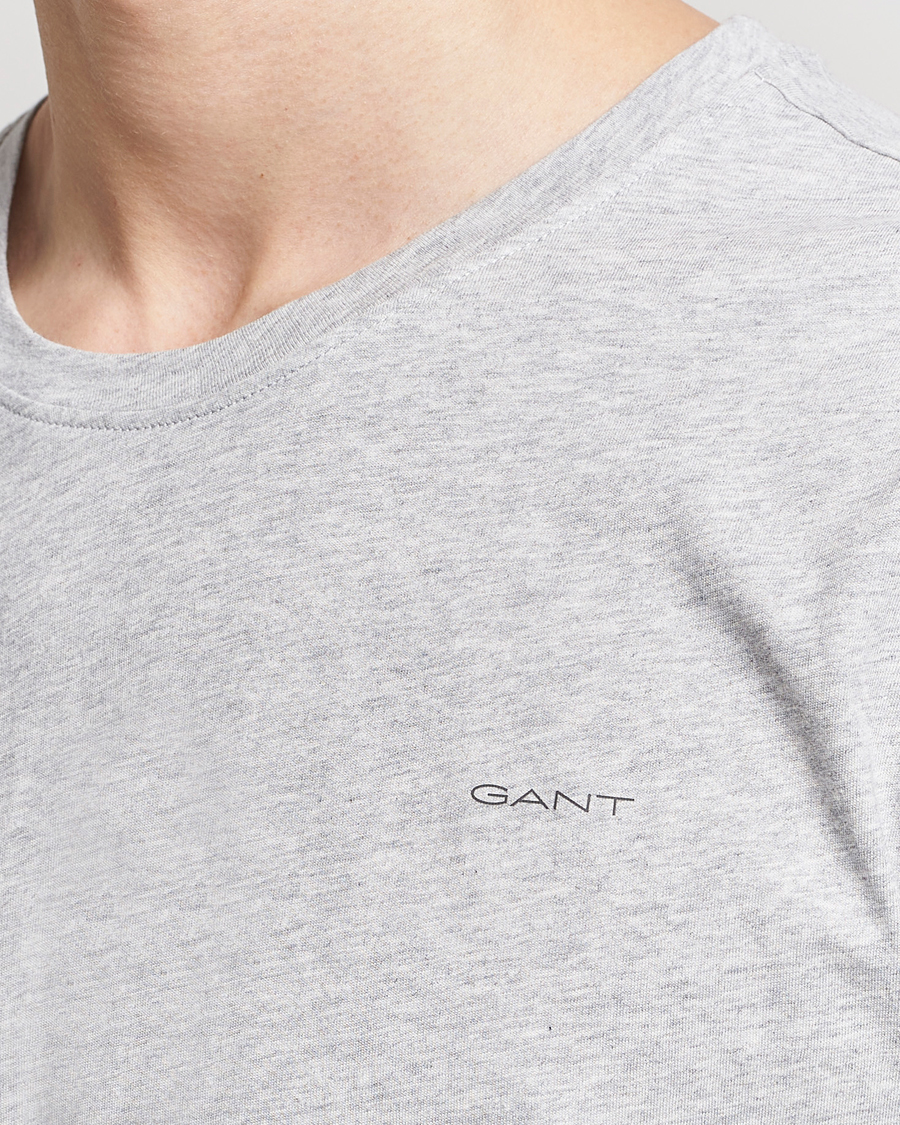 Heren | T-shirts | GANT | 2-Pack Crew Neck T-Shirt Light Grey/Navy