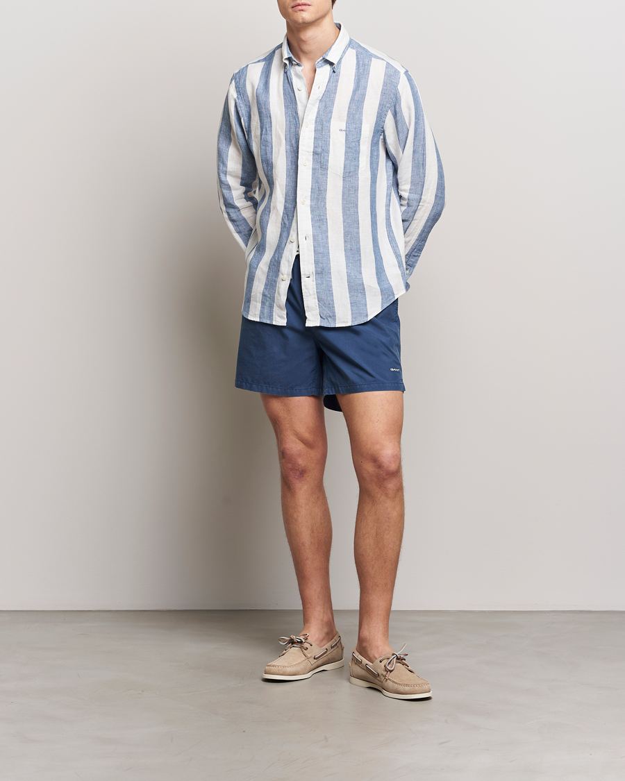 Homme | Maillots De Bain | GANT | Sunbleached Swimshorts Dusty Blue Sea