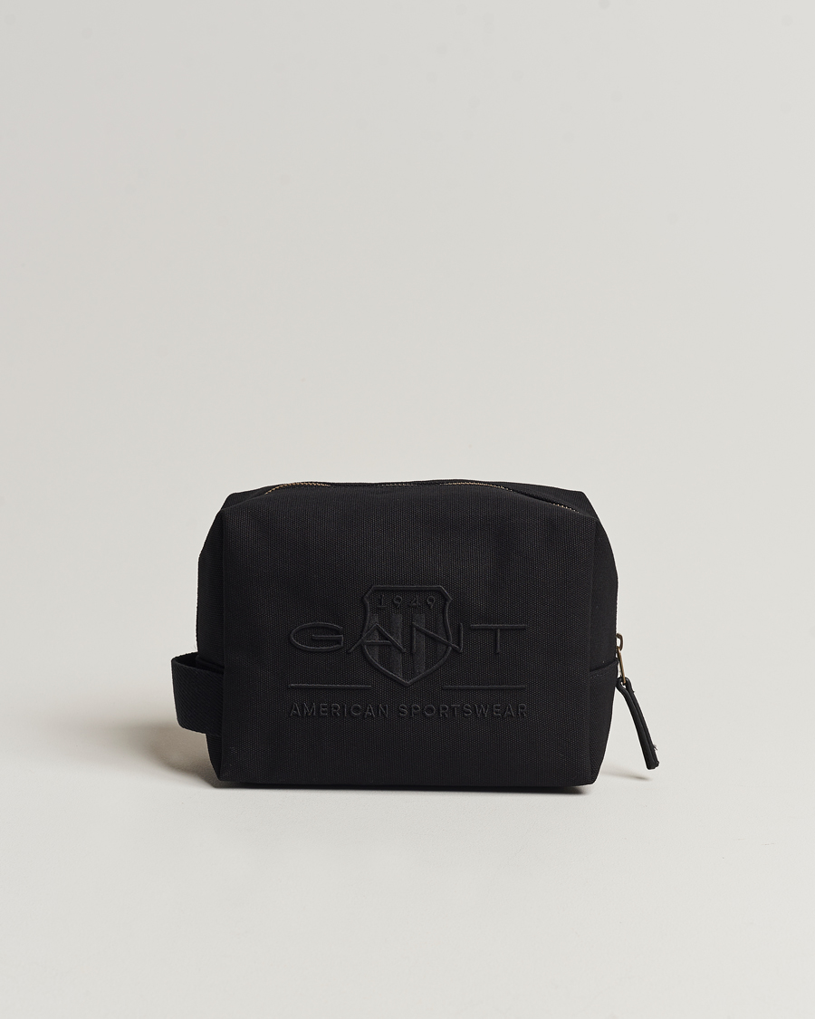 Heren | GANT Tonal Shield Wash Bag Ebony Black | GANT | Tonal Shield Wash Bag Ebony Black