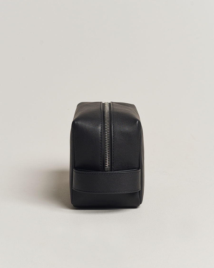 Heren | GANT Leather Wash Bag Black | GANT | Leather Wash Bag Black