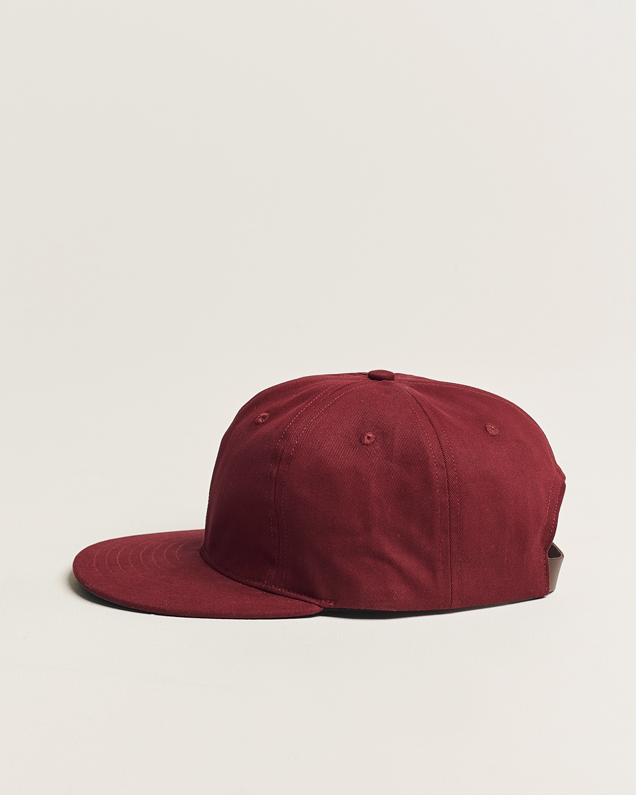 Heren | Ebbets Field Flannels Made in USA Unlettered Cotton Cap Burgundy | Ebbets Field Flannels | Made in USA Unlettered Cotton Cap Burgundy