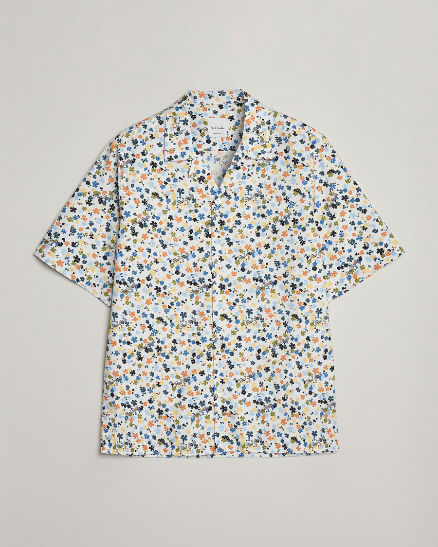 Homme | Chemises | Paul Smith | Printed Flower Resort Short Sleeve Shirt White