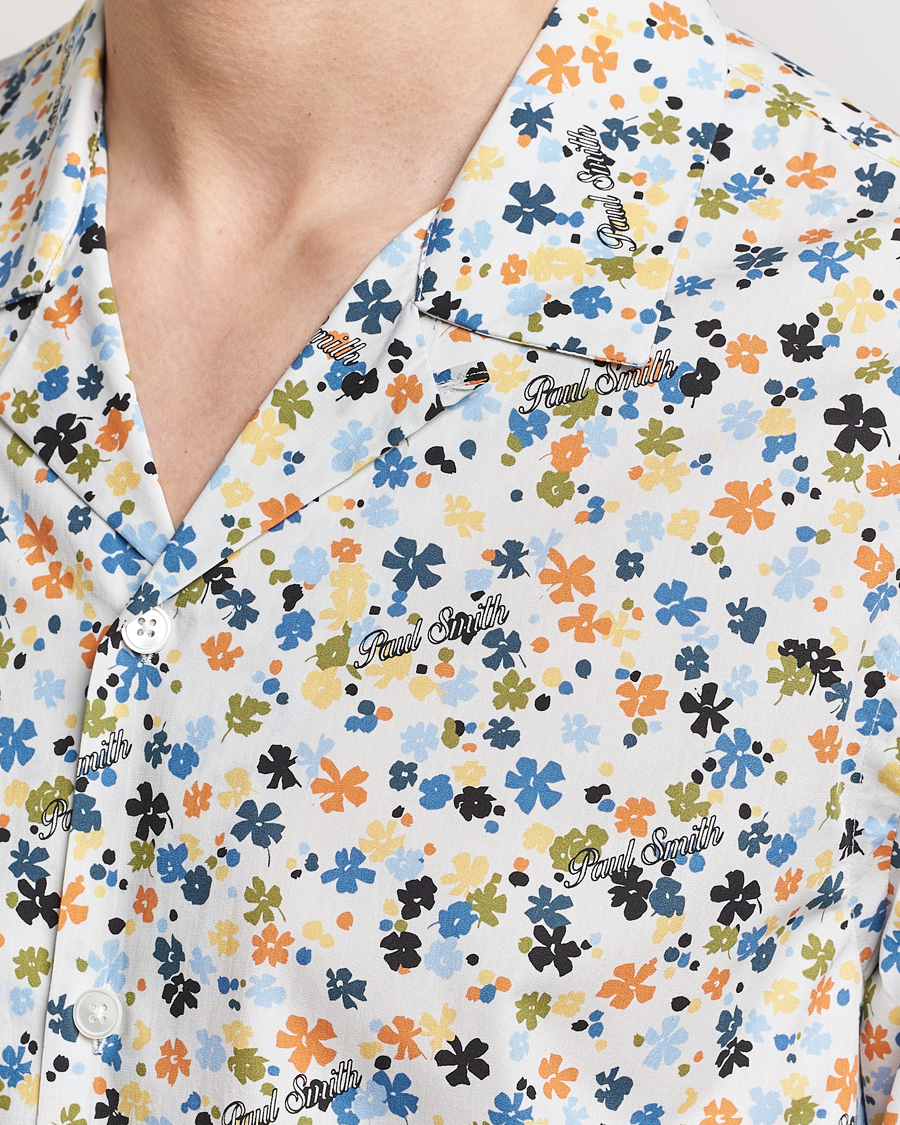 Homme | Chemises | Paul Smith | Printed Flower Resort Short Sleeve Shirt White
