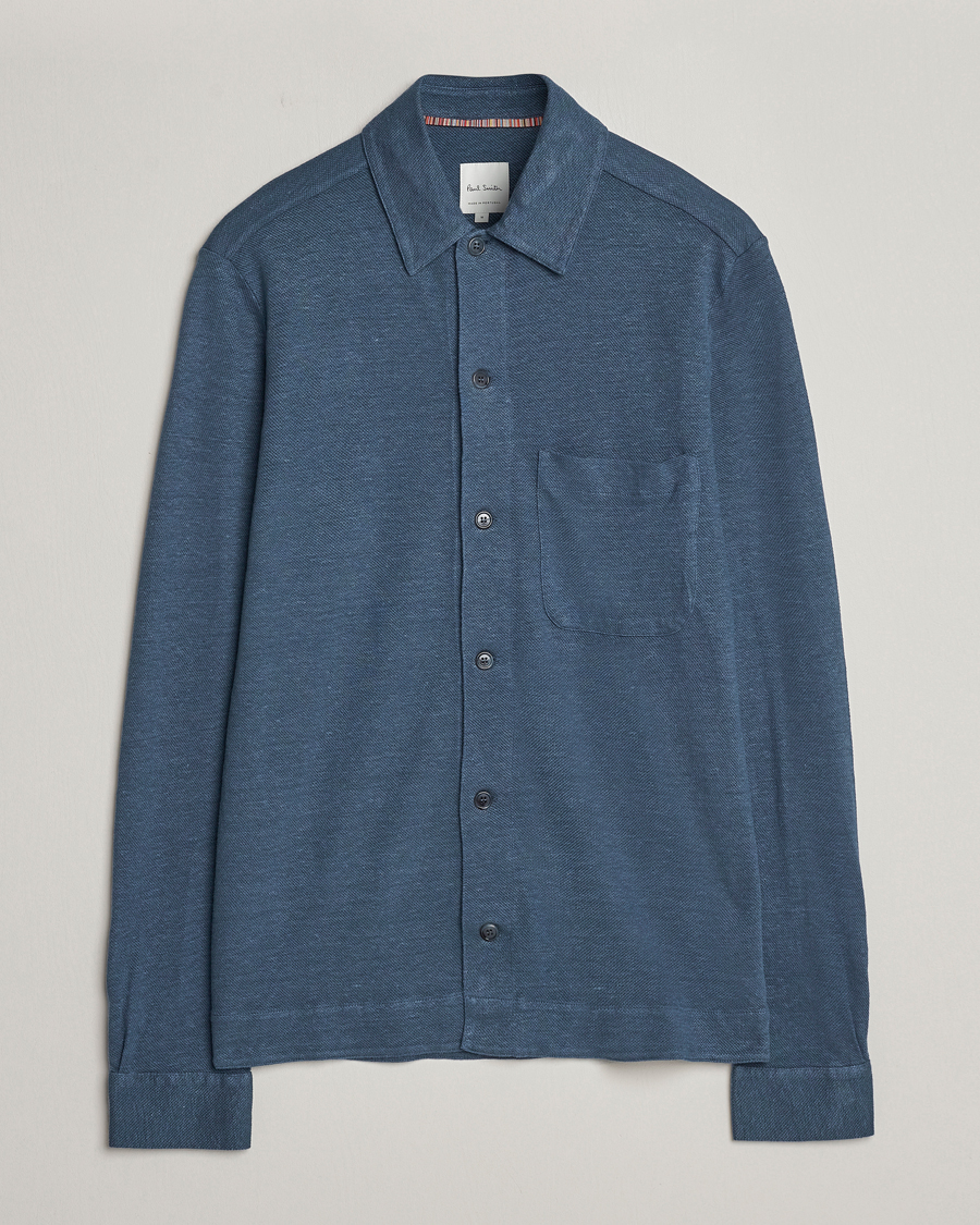 Heren | Overhemden | Paul Smith | Linen Jersey Shirt Blue