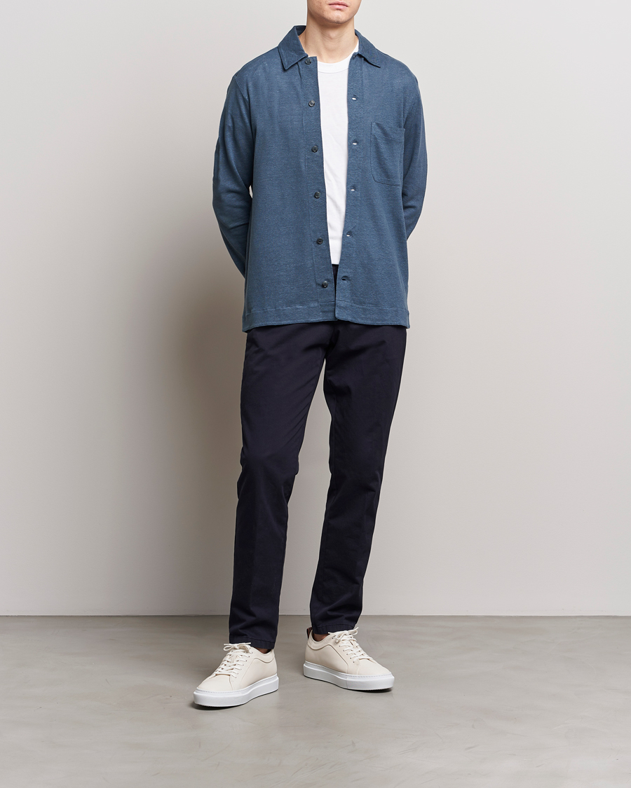 Heren | Overhemden | Paul Smith | Linen Jersey Shirt Blue