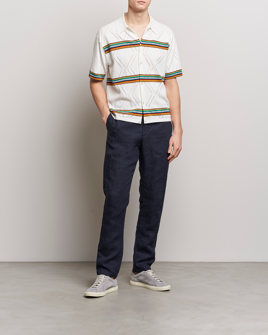 Heren | Overhemden | Paul Smith | Cotton Knitted Short Sleeve Shirt White