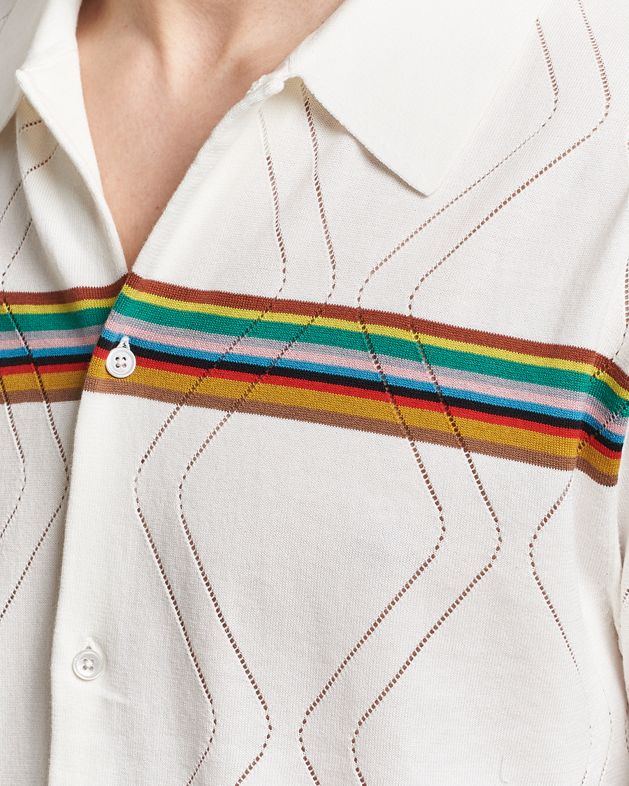 Heren | Overhemden | Paul Smith | Cotton Knitted Short Sleeve Shirt White