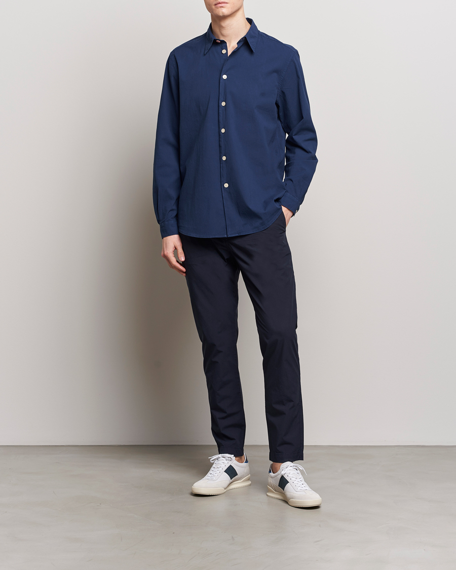 Homme | Chemises | PS Paul Smith | Regular Fit Seersucker Shirt Navy