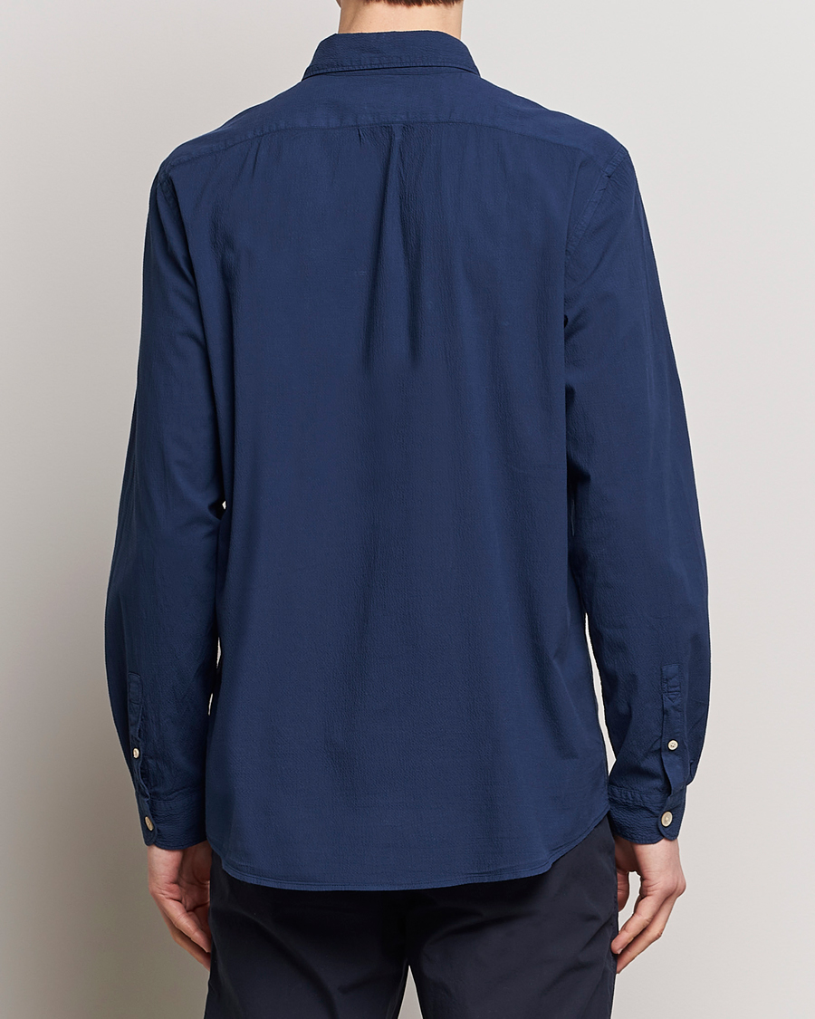 Homme | Chemises | PS Paul Smith | Regular Fit Seersucker Shirt Navy