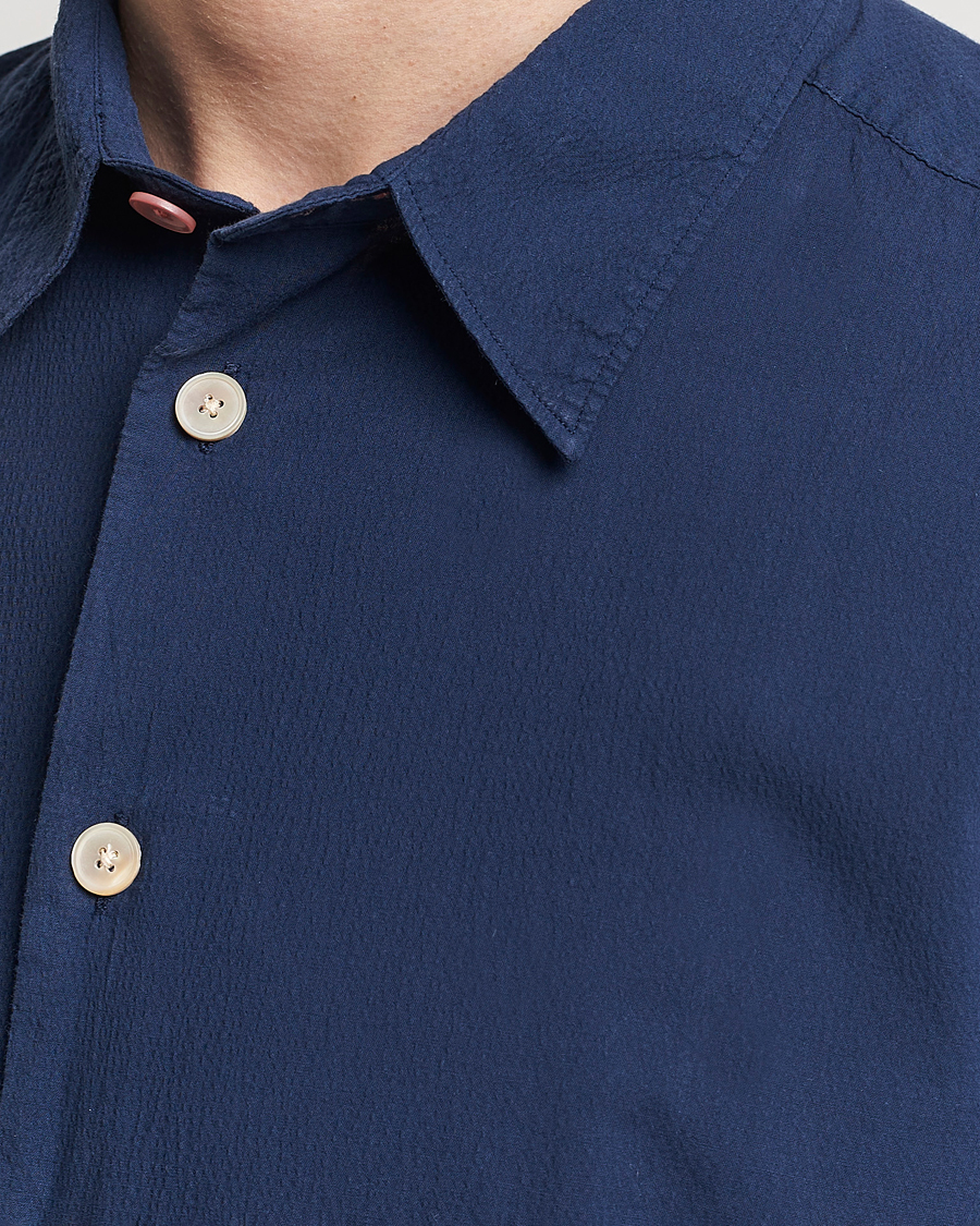 Homme | Chemises | PS Paul Smith | Regular Fit Seersucker Shirt Navy