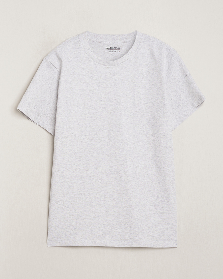 Heren | T-shirts | Bread & Boxers | Crew Neck Regular T-Shirt Light Grey Melange