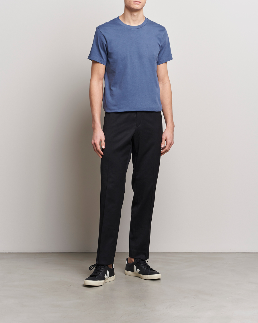 Homme | T-shirts | Bread & Boxers | Crew Neck Regular T-Shirt Denim Blue