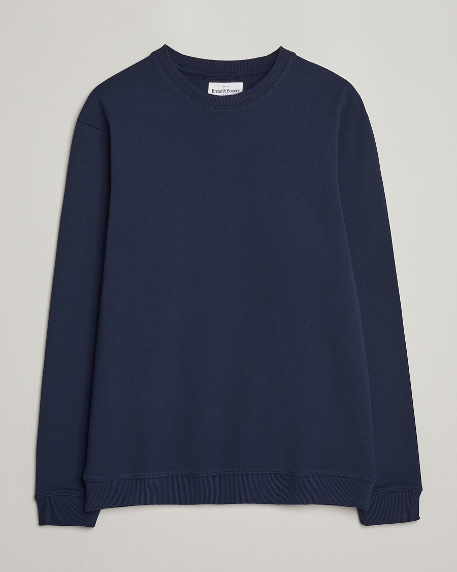 Heren | Truien | Bread & Boxers | Loungewear Crew Neck Sweatshirt Navy Blue