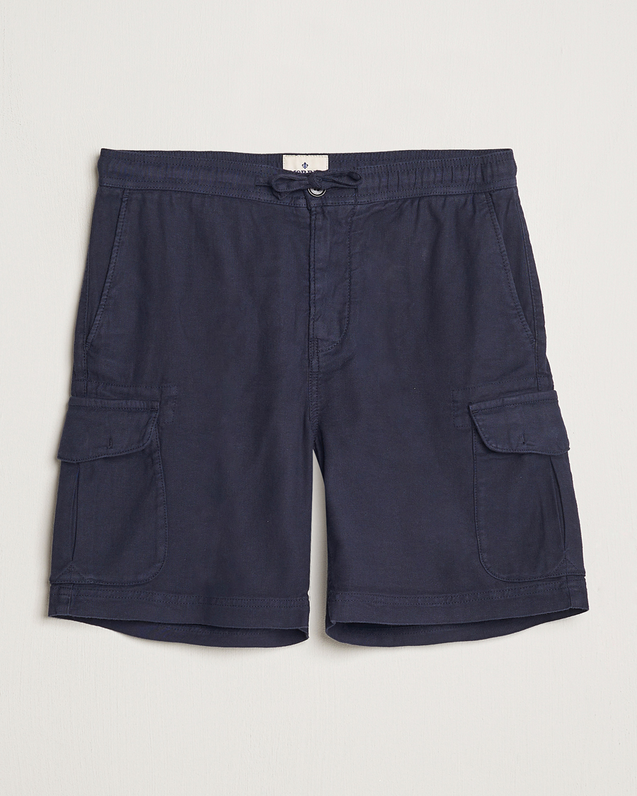 Homme | Shorts | Morris | Cargo Linen Shorts Blue