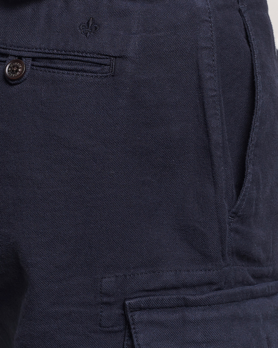Homme | Shorts | Morris | Cargo Linen Shorts Blue
