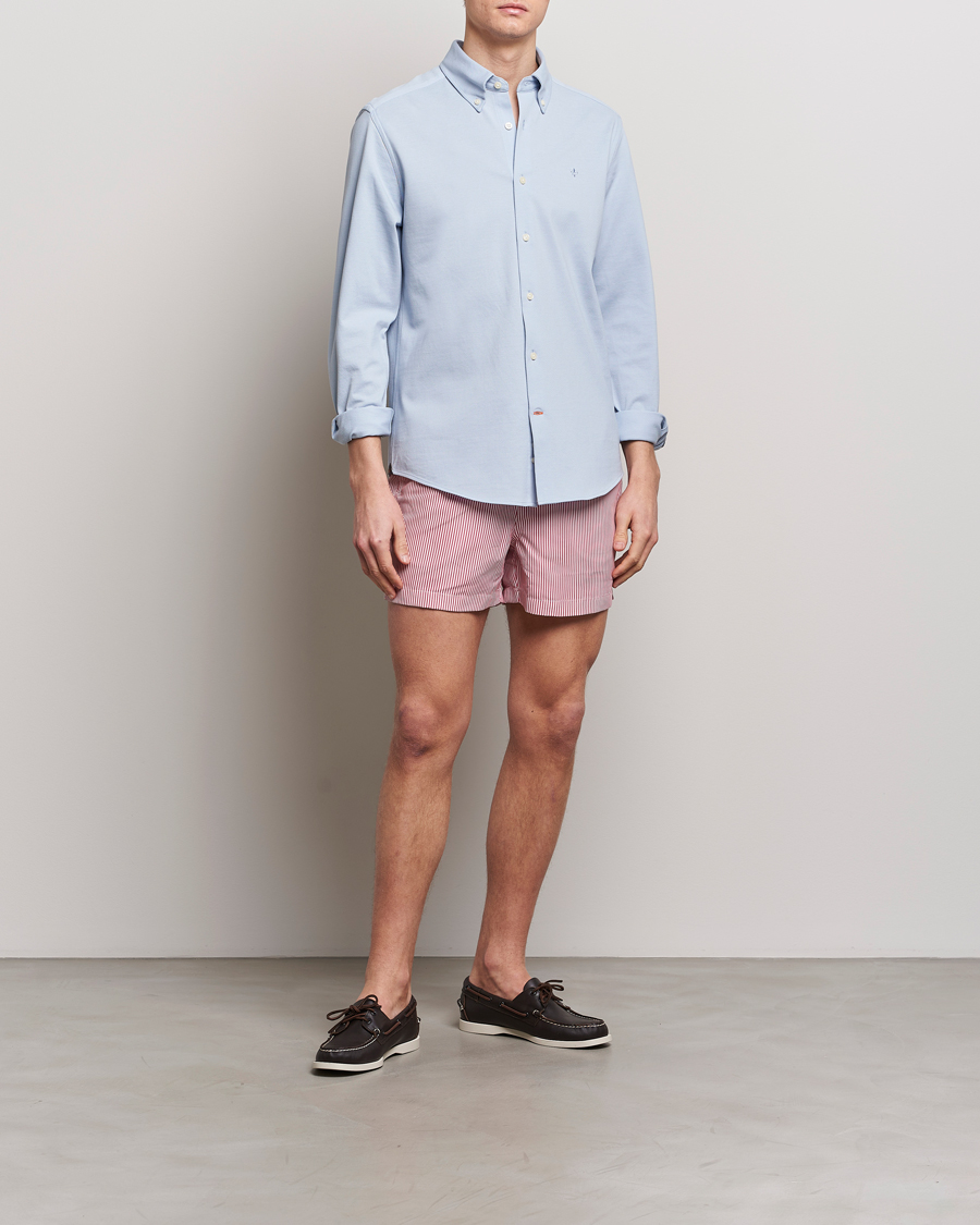 Homme | Maillots De Bain | Morris | Stripe Bathing Trunks Cerise