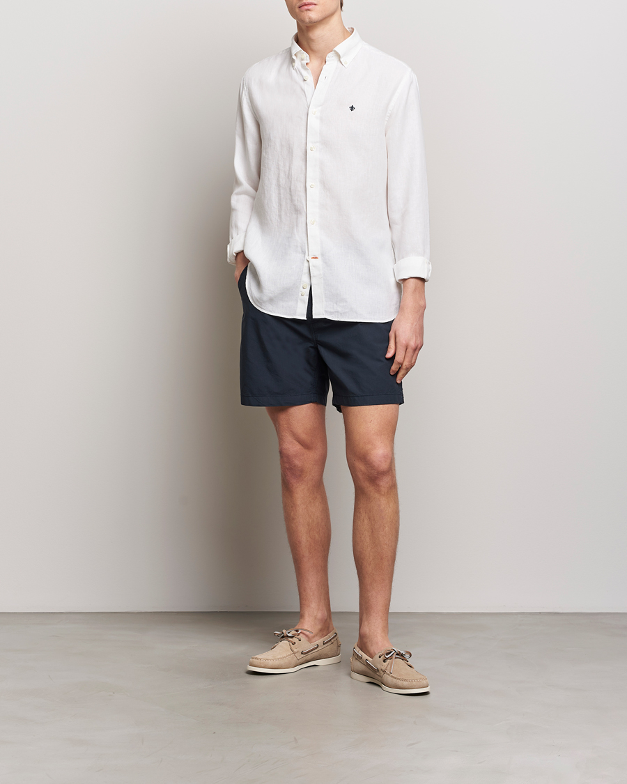 Homme | Chemises | Morris | Douglas Linen Button Down Shirt White