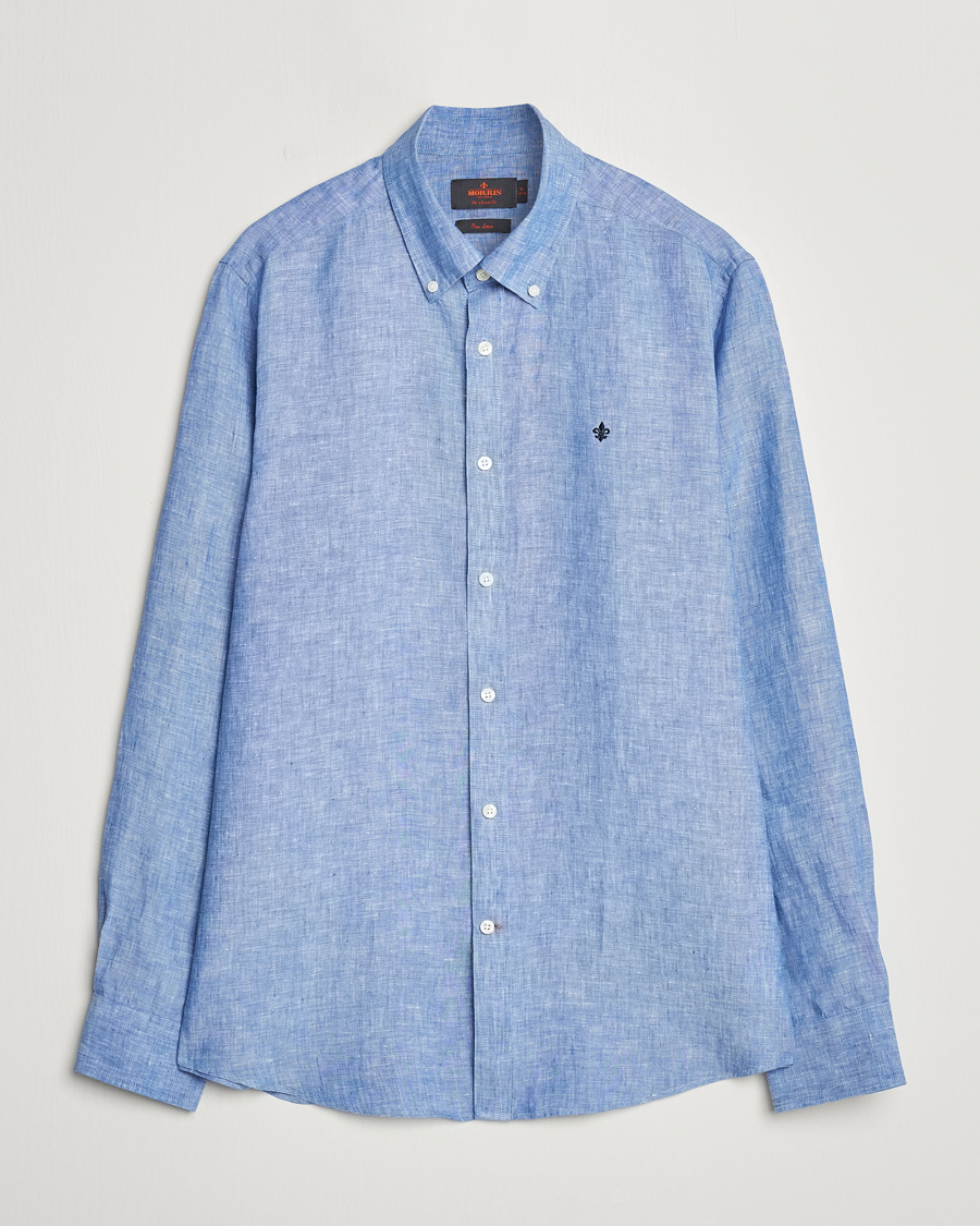 Homme | Chemises | Morris | Douglas Linen Button Down Shirt Blue