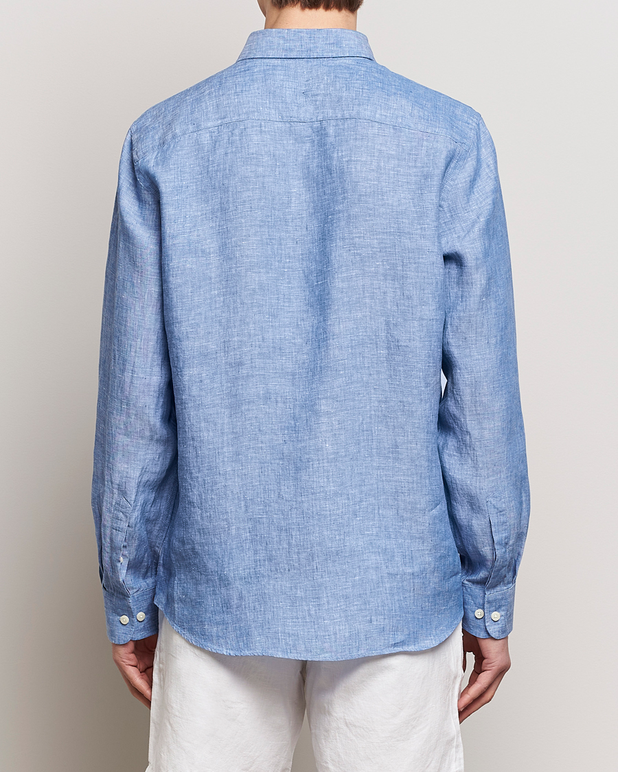 Homme | Chemises | Morris | Douglas Linen Button Down Shirt Blue