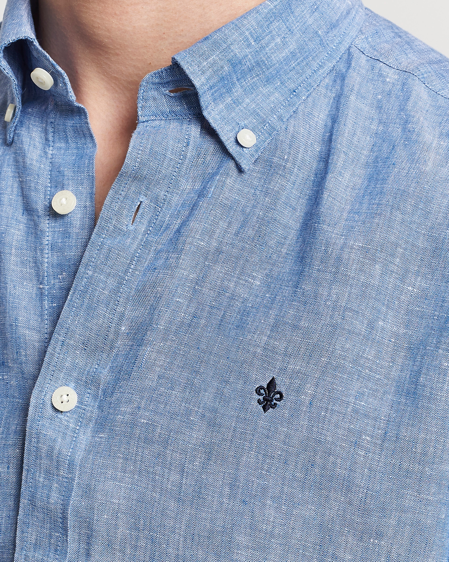 Homme | Chemises | Morris | Douglas Linen Button Down Shirt Blue