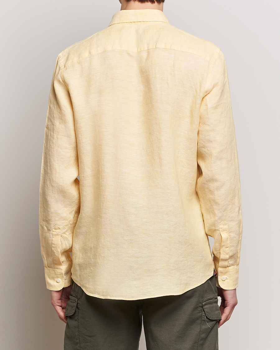 Heren | Overhemden | Morris | Douglas Linen Button Down Shirt Yellow
