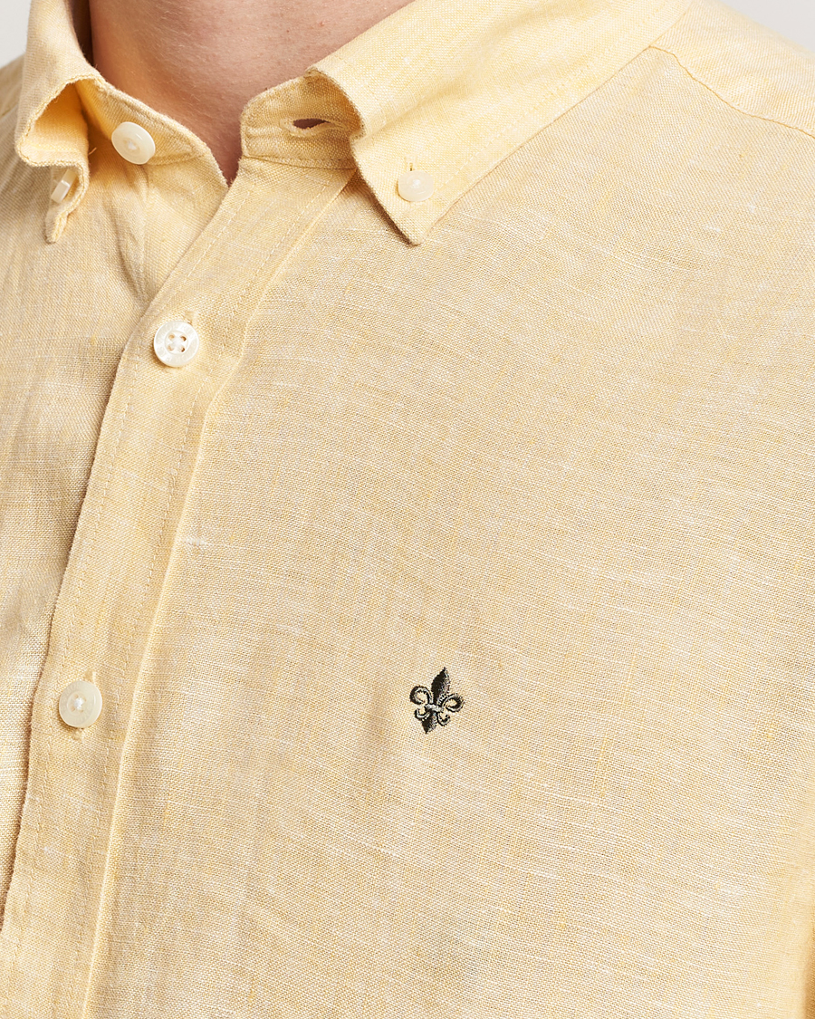 Heren | Overhemden | Morris | Douglas Linen Button Down Shirt Yellow