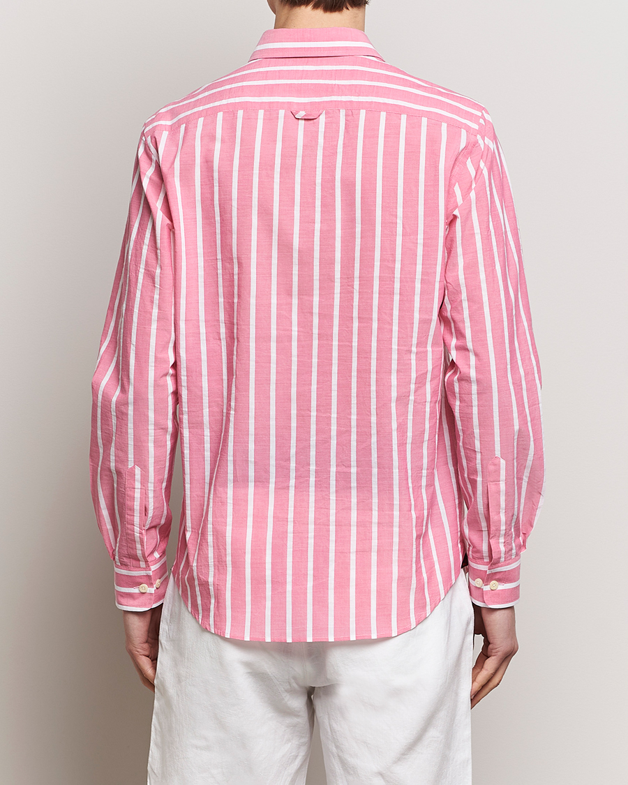 Homme | Chemises | Morris | Summer Stripe Shirt Cerise