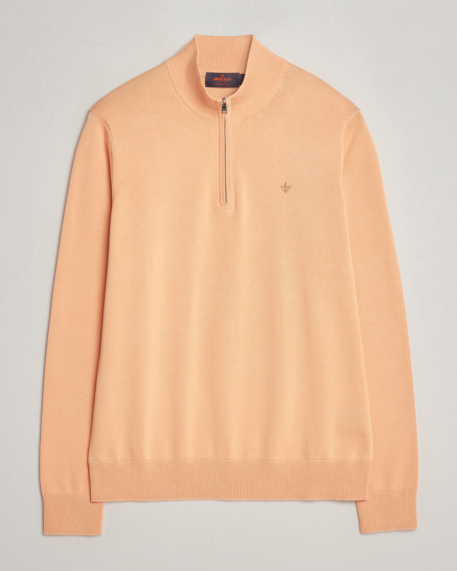 Heren | Truien | Morris | Riley Cotton Half Zip Orange