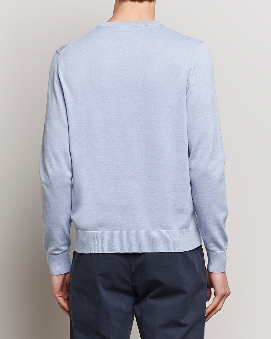 Homme | Pulls Et Tricots | Morris | Riley Cotton Crew Neck Pullover Light Blue