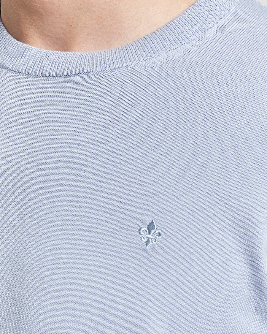 Homme | Pulls Et Tricots | Morris | Riley Cotton Crew Neck Pullover Light Blue