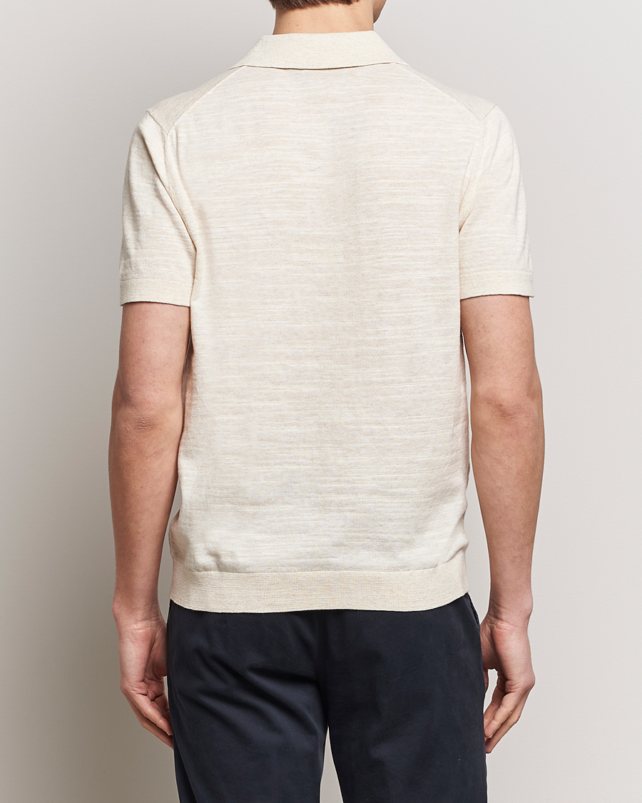 Heren | Polo's | Morris | Randall Slub Cotton Resort Polo Off White