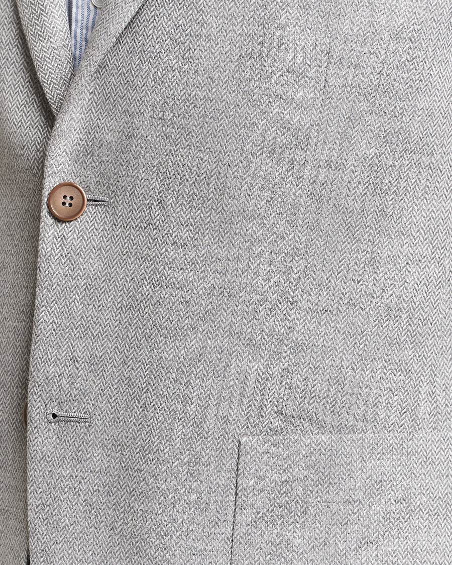 Homme | Blazers | Morris | Hayes Linen Herringbone Blazer Grey