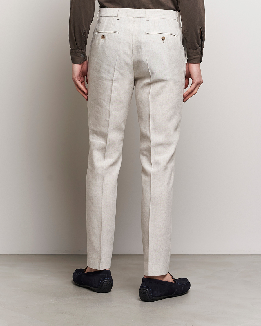 Homme | Pantalons | Morris | Bobby Linen Suit Trousers Khaki