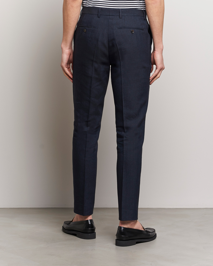 Homme | Pantalons | Morris | Bobby Linen Suit Trousers Navy