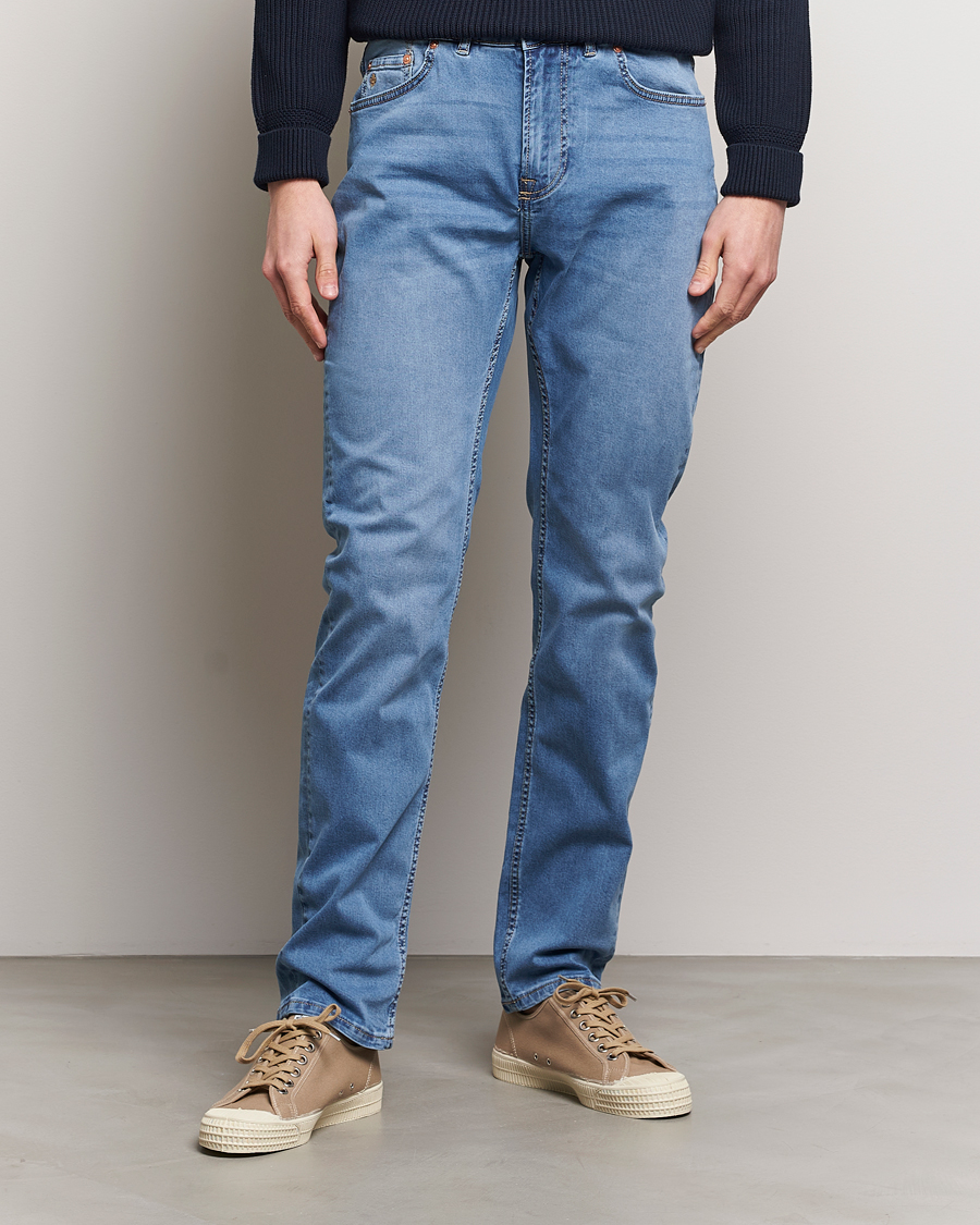 Homme | Jeans | Morris | James Satin Jeans Light Blue