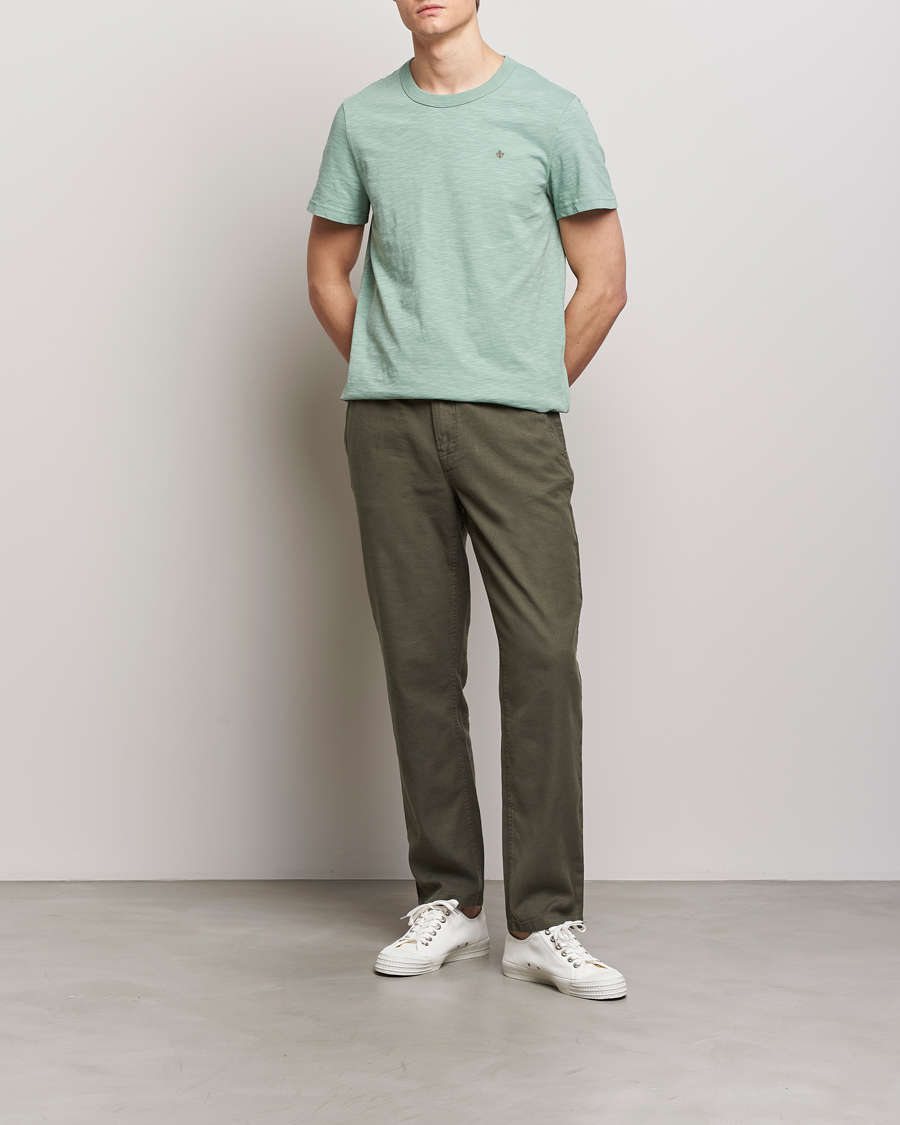 Homme | T-shirts | Morris | Watson Slub Crew Neck T-Shirt Light Green