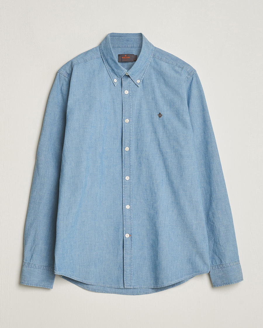 Heren | Overhemden | Morris | Slim Fit Chambray Shirt Blue
